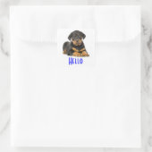 Hallo Rottweiler Puppy Hondengroet Stickers (Tas)