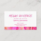 hallo Roze Abstracte Artsy Beauful Visitekaartje (Achterkant)