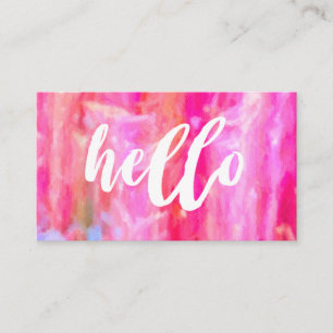 hallo Roze Abstracte Artsy Beauful Visitekaartje