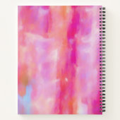 Hallo roze Abstracte Waterverf Notitieboek (Achterkant)