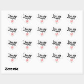 Hallo Roze Bloemen Liefde, Hart Sticker (Vel)