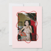 Hallo Roze hand geschilderd boog Kaart (Achterkant)