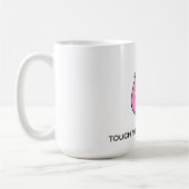 hallo roze kleine kat glimlach cartoon koffiemok (Links)