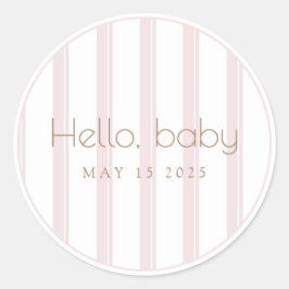 Hallo Roze pompoen Baby shower Sticker