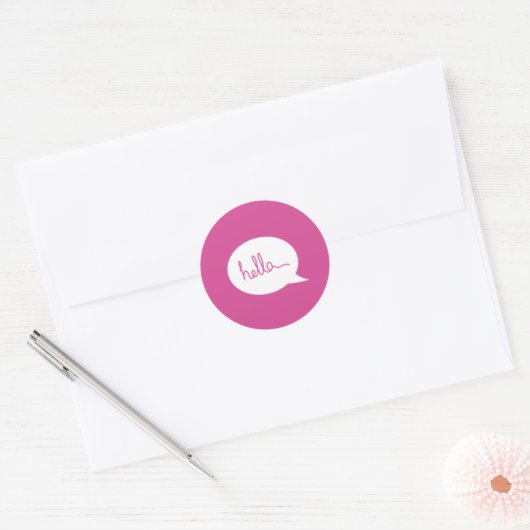 Hallo Roze Stickers (Envelop)