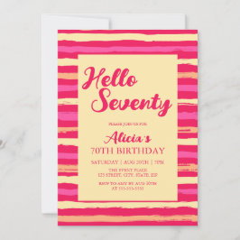 Hallo Roze Strepen Kleurrijk Kaart