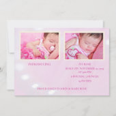 Hallo Roze Wereld Meisje Geboorteaankondiging Aankondiging (Voorkant)