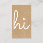 Hallo Rustic Kraft Visitekaartje (Voorkant)