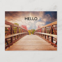 Hallo Rustieke houten brug in het land