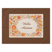 hallo rustieke houten & hygge bladeren tafelkleed (Voorkant (Horizontaal))