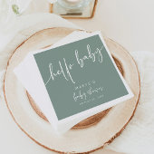 Hallo Sage Green Baby shower Papieren servetten Mo