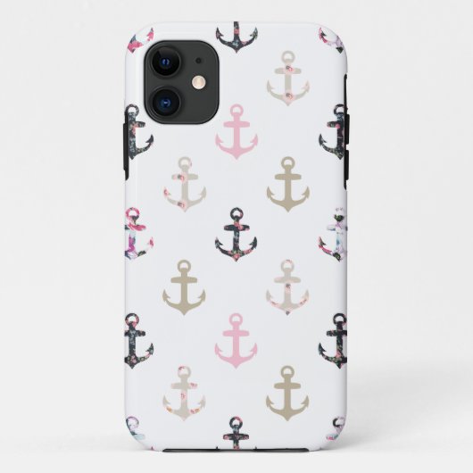 hallo Sailor. Retro  Meisjes Nautical Anchors Case-Mate iPhone Case (Achterkant)