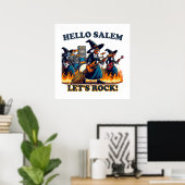 Hallo Salem Massachusetts Heks Rockband Poster (Thuiskantoor)
