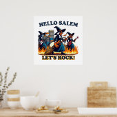 Hallo Salem Massachusetts Heks Rockband Poster (Keuken)