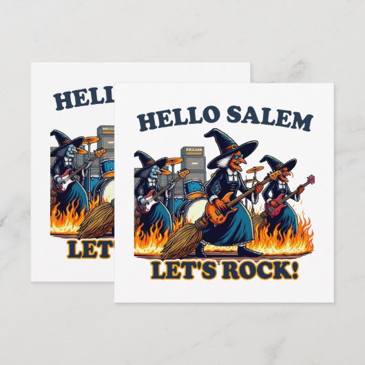 Hallo Salem Massachusetts Witch Rock Band (Voorkant / Achterkant)