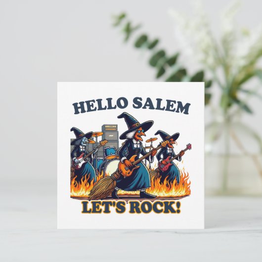 Hallo Salem Massachusetts Witch Rock Band (Staand voorkant)