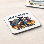 Hallo Salem Massachusetts Witch Rock Band Bier Onderzetter (Linkerzijde)