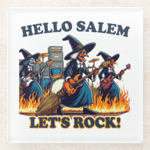 Hallo Salem Massachusetts Witch Rock Band Glazen Onderzetter