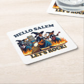 Hallo Salem Massachusetts Witch Rock Band Kartonnen Onderzetters (Schuin)