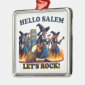 Hallo Salem Massachusetts Witch Rock Band Metalen Ornament (Links)