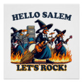 Hallo Salem Massachusetts Witch Rock Band Perfect Poster (Voorkant)