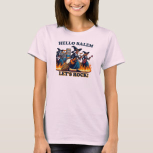 Hallo Salem Massachusetts Witch Rock Band T-shirt