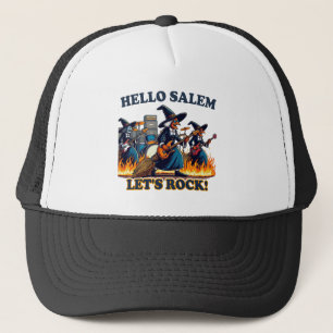 Hallo Salem Massachusetts Witch Rock Band Trucker Pet