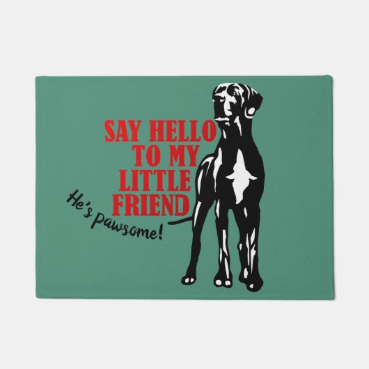 Hallo Say €? Doormat groen Deurmat (Voorkant)