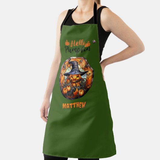 Hallo Scary Hallowe'en Pumpkin Schort (Insitu)