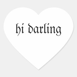 Hallo schat hart sticker