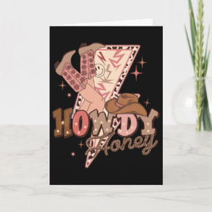 Hallo Schat Western Valentijnsdag Land Retro Groov Kaart