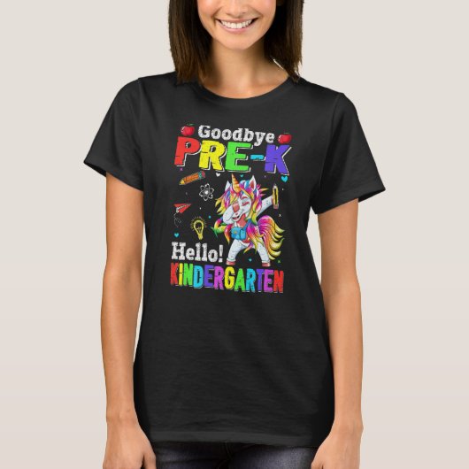 Hallo Schattig afscheid Pre K T-shirt (Voorkant)