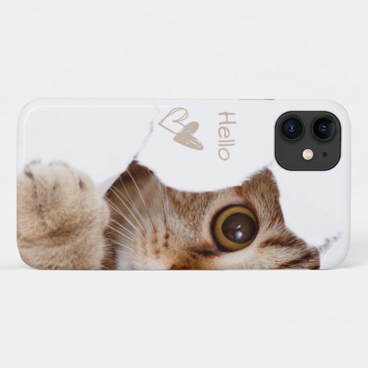 hallo schattig katje Case-Mate iPhone case (Achterkant (horizontaal))