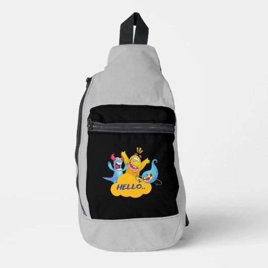 hallo schattig monster zeg sling bag (Voorkant)