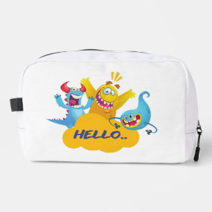 hallo schattig monster zeg toilettasje