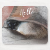 hallo Schattig Peking Blue Eyed Siamese Kitten Muismat (Voorkant)