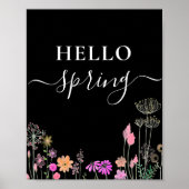 hallo schattige bloemen bloemen poster (Voorkant)