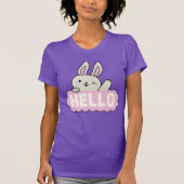 Hallo Schattige Bunny Graphic T-shirt (Voorkant)