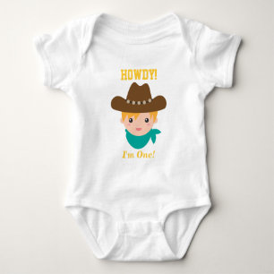 Hallo, Schattige Cowboy, Eerste Verjaardag Romper
