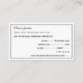 hallo schattige regenboogmaan wolkenkrabber visitekaartje (Achterkant)