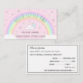 hallo schattige regenboogmaan wolkenkrabber visitekaartje (Voorkant / Achterkant)