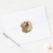 Hallo Schattigee Golden Retriever Puppy Dog Sticke Ronde Sticker (Envelop)