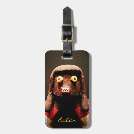 Hallo Schattigeste Kachina Doll Face Foto Bagagelabel (Voorkant verticaal)