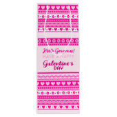 Hallo Schone Galentine Dag Schattige Roze Hart Naa Wijn Cadeautas (Achterkant)