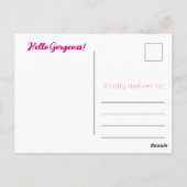 Hallo Schone Galentine's Day Mooie Roze Hart Briefkaart (Achterkant)