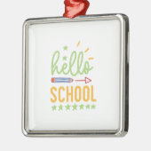 Hallo school metalen ornament (Links)
