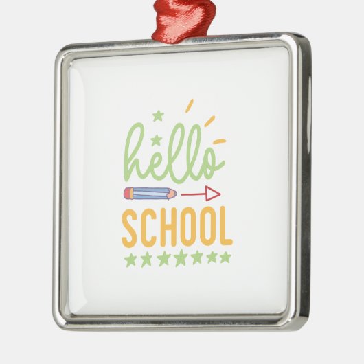 Hallo school metalen ornament (Links)