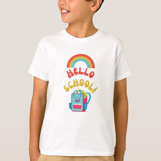 hallo school! t-shirt (Voorkant)