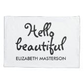 Hallo schoonheid, Hallo knappe man Kussensloop (Achterkant-Links)