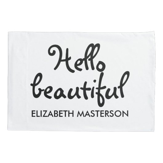 Hallo schoonheid, Hallo knappe man Kussensloop (Achterkant-Links)